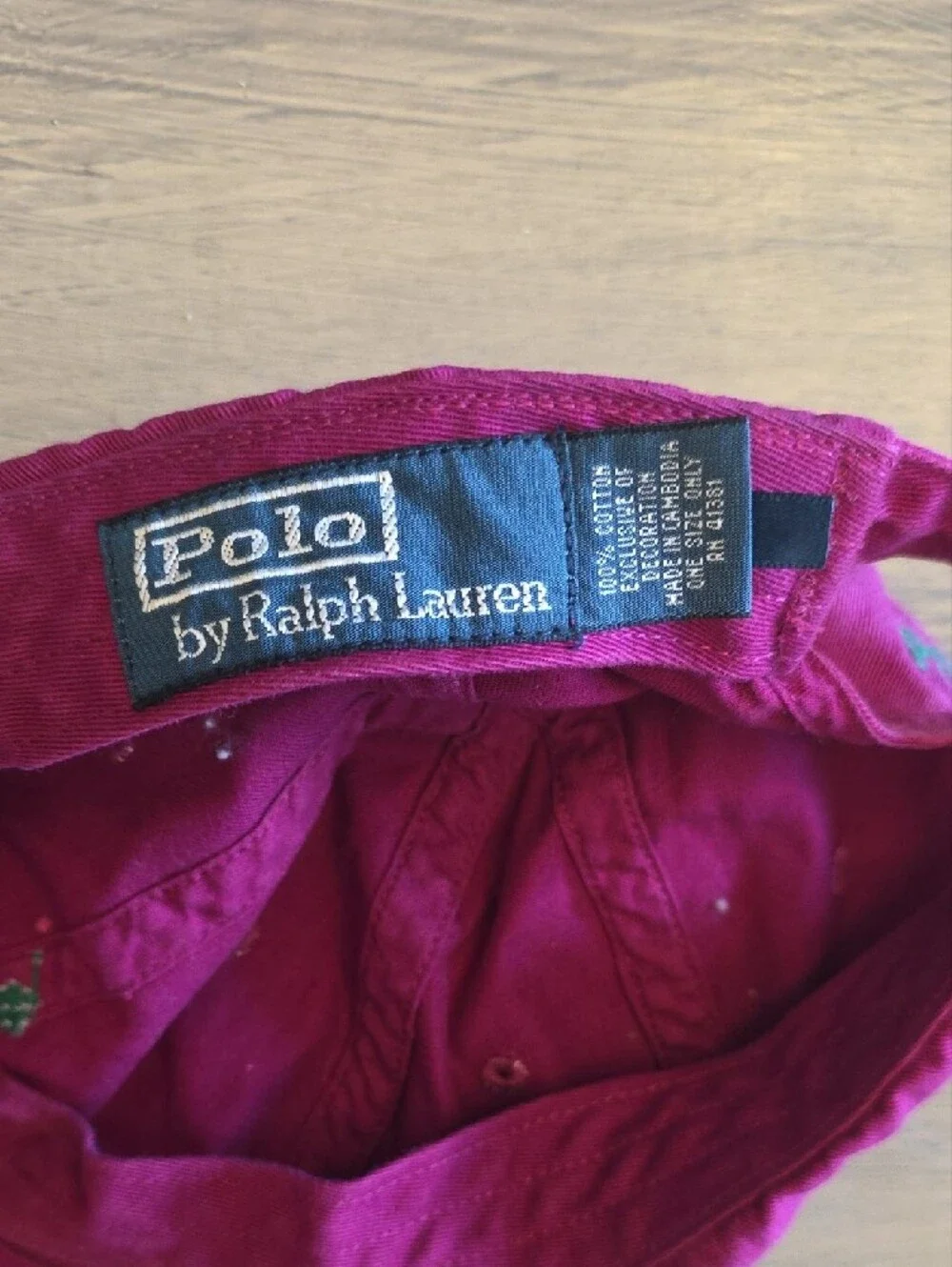 Polo by Ralph Lauren Kids Magenta Baseball Cap with Green Logo